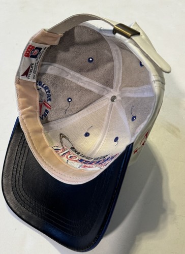 Pro Elite New England Patriots Leather Strapback Baseball Cap - Picture 3 of 4