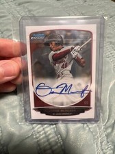 OSCAR MERCADO 2013 BOWMAN CHROME ON CARD AUTO PROSPECT