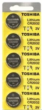 5 x New Original Toshiba CR2032 CR 2032 3V LITHIUM BATTERY BR2032 DL2032 Remote