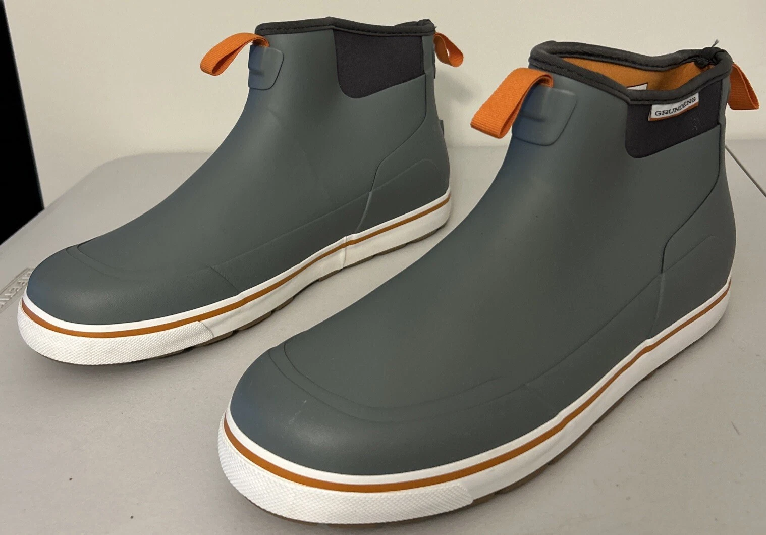 Grundens Men's Size 14 DECK-BOSS Ankle Boot Monument Grey 60008-030