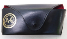 Authentic Ray-Ban Sunglasses Leather Case only - Black Genuine OEM Holder