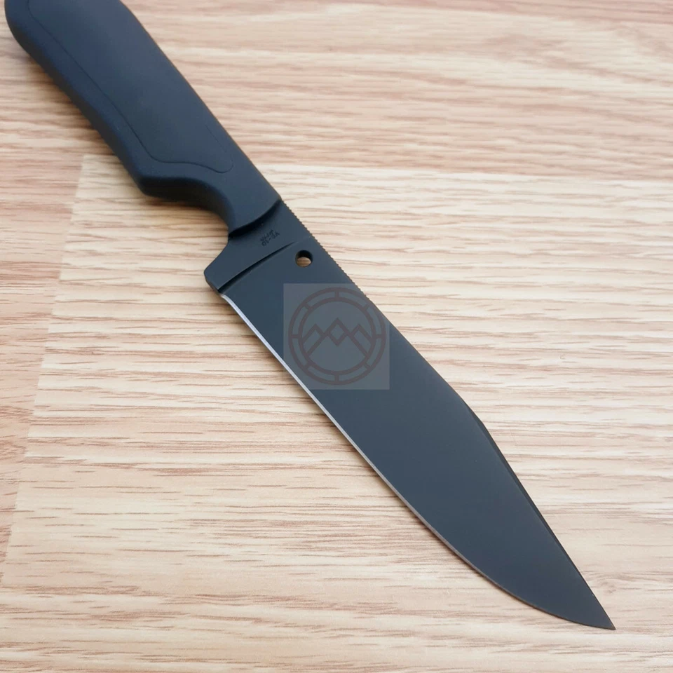 Cuchillo fijo Spyderco Street 5" VG10 hoja Bowie de acero negro FRN/mango de goma Foto 4 de 4