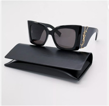 Image of Brand New YSL Saint Laurent M119 black Gold Sunglasses  Blaze