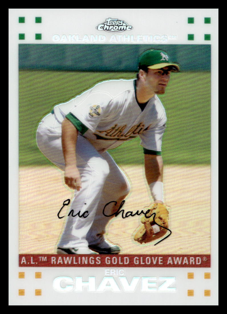 2007 Topps Chrome  Eric Chavez #258 White Refractor /660 Oakland Athletics