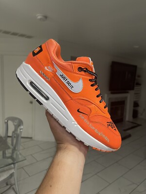 Loco Detectable margen NIKE AIR MAX 1 LX JUST DO IT TOTAL ORANGE/WHITE-BLACK 917691-800 US Women  9.5