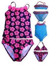 Girls Swimming Costumes One Piece Swimsuits Kids Bikini Tankini Summer Pool Size