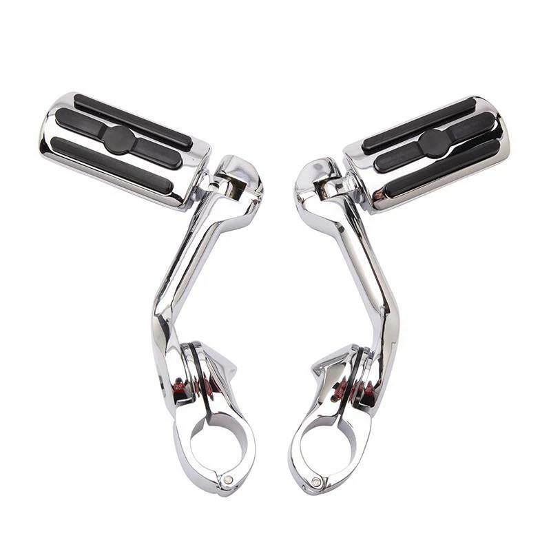 Abrazaderas de montaje de estriberas cromadas para carretera para Harley Davidson FLHTK Ultra Limited Foto 4 de 4