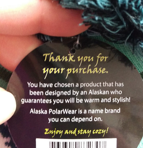 New Alaska Hat Polar Wear Alaska beanie style Knit hat with Pom Pom Orca - Picture 6 of 6