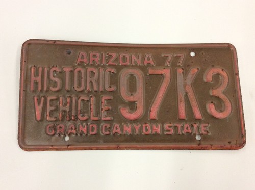 Arizona 77 97K3 Historic Vehicle Grand Canyon State License Plate Memorabilia