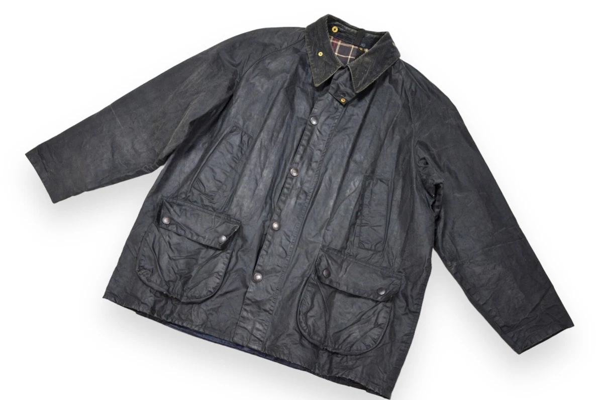Men s Barbour Bedale Jacket Vintage A105 Wax Blue England Classic