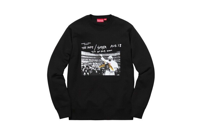 SUPREME x ANTIHERO The Pope / Slayer CREWNECK Sweatshirt Sz SUPREME x ANTIHERO The Pope / Slayer CREWNECK Sweatshirt Sz