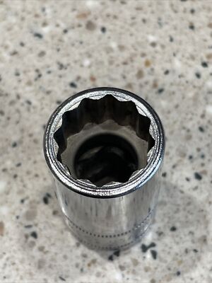 GENUINE Snap-on Tools USA 1/2'' Dr. 16mm Metric 12PT Shallow Chrome Socket SWM161