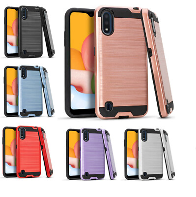 Purple Galaxy A01 Case Walmart Metallic Hybrid Dual Cover Phone