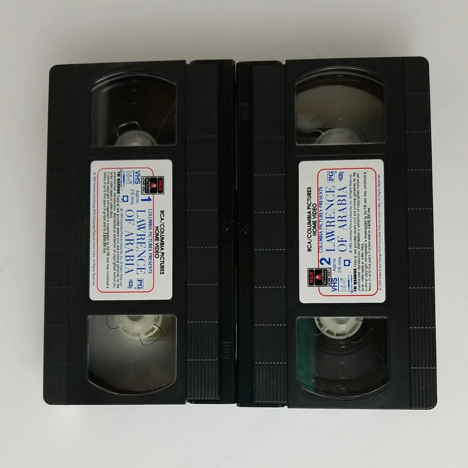 Lawrence of Arabia VHS 1989 Restored Directors Cut  2 Tape Set Peter O'toole - Image 3 of 4