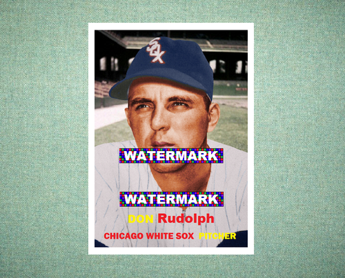 Don Rudolph Chicago White Sox 1957 Style Custom Baseball Art Card | eBay