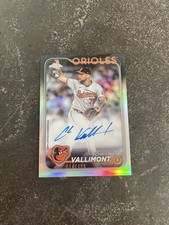2024 Topps Chrome Rookie Autographs Chris Vallimont #RA-CV Refractor /499 AU, RC