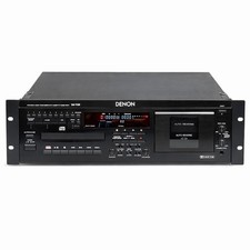 Denon DN-T620 Lettore CD Cassette Deck Rack Mount Pro Audio Testato Funzionante