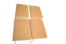 Brown A5 Hardcover Journals Notebooks Lot Of 4 Blank Smooth Kids Writing