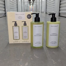 BeautySpace NK Lime & Mandarin Hand Wash and Lotion Set NEW 11.8 FL oz gift set