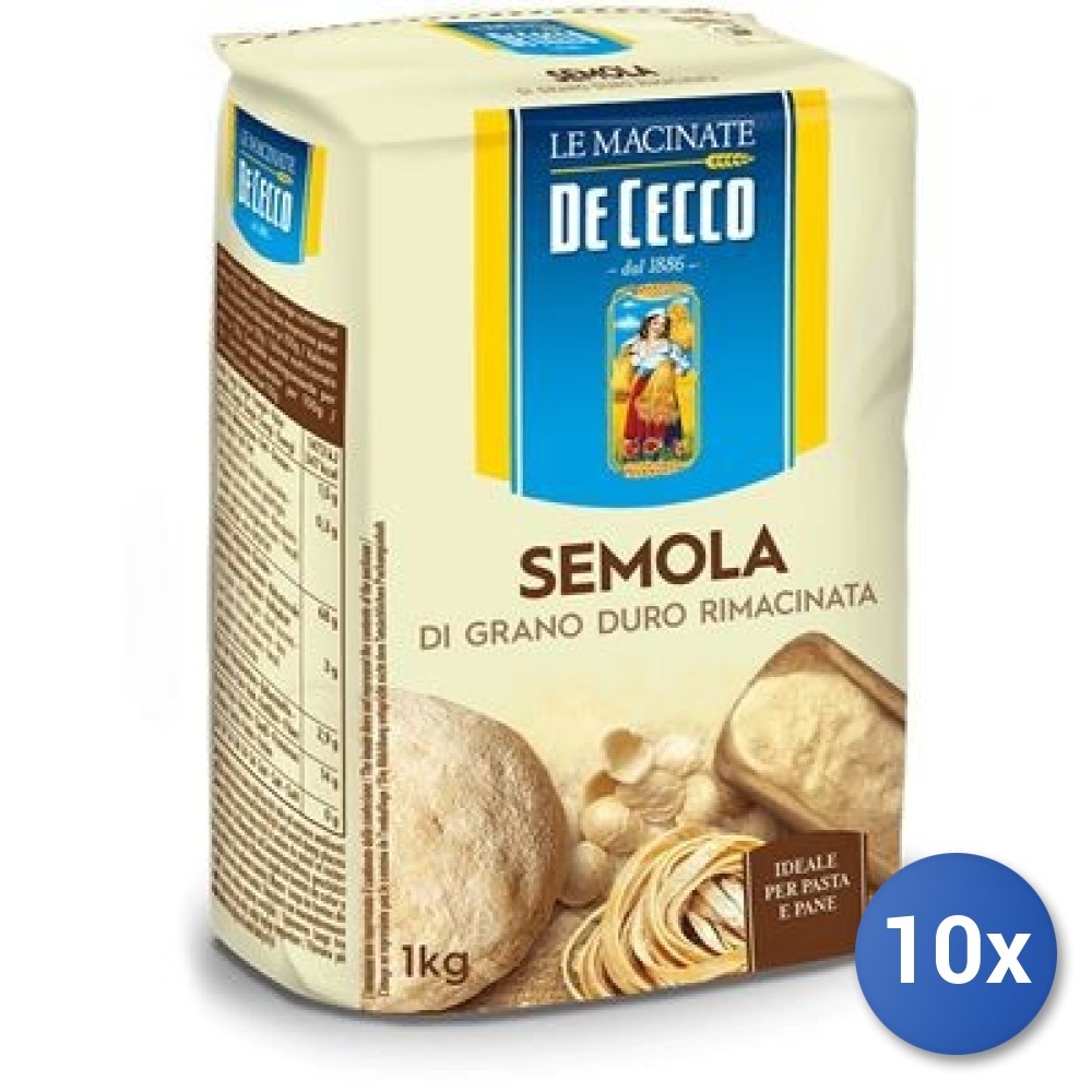 10X Multipack De Cecco Durum Wheat Semolina Flour