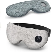 Rechargeable Electric Heated Eye Mask 4 Temp Settings Timer Extra Washable Cover