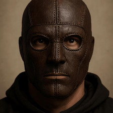 Brown Leather Cosplay Mask Handmade Medieval Steampunk Gothic Festival