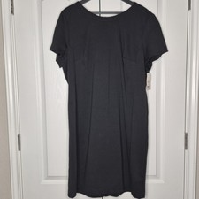 NWT GEORGE BLACK SHIFT KNEE DRESS Size 3X (22W/24W) Short Sleeve Back zipper