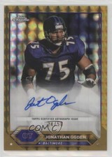 2023 Topps Composite Gold Geometric Refractor 24/50 Jonathan Ogden Auto HOF 1cc7