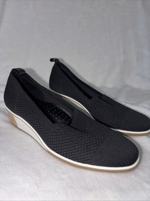 Vaneli Galen Black Knit Stretch Wedge Slip-On Pump 8 1/2N