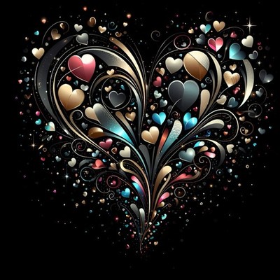 Positive Feeling Sticker (3 Inch) Colorful Hearts Within Heart Love Affection!
