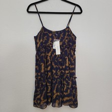Urban Outfitters Small Mini Dress Rory Brown Navy New