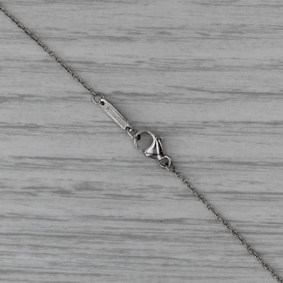 Tiffany & Co 0.20ctw Diamond Star Lariat Necklace w/ Pouch 950 Platinum 16.25" - Image 4 of 4