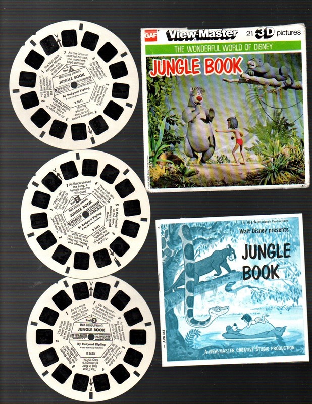 GAF View-Master 21 Stereo Pictures Disney's The Jungle Book w Booklet 1966