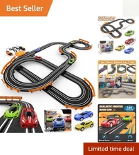 High-Speed Racing Track with 4 Cars & Easy Assembly - A Thrilling Gift for Boys