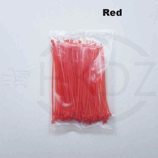 100pcs Nylon Plastic Cable Ties Zip Tie Wraps Coloured Small Large 100 200 300mm