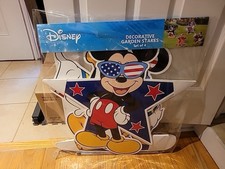 Disney Mickey Mouse Decorative Garden Stakes Set Of 4 Happy 4th of July