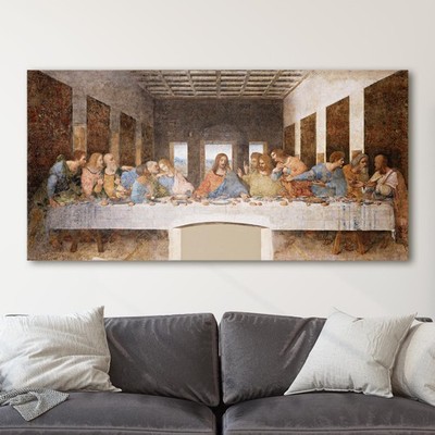 The Last Supper Leonardo Da Vinci Paintings Christian Canvas Wall Art Print