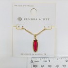 Kendra Scott Eva Red Glass Pendant Gold Necklace