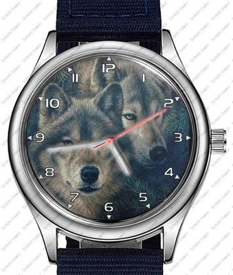 Grey Wolf Lover Trendy 38mm Face Wrist Watch