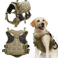 Tactical Dog Harness for Large Dogs, No Pull Adjustable Heavy Duty Pet Harnes...