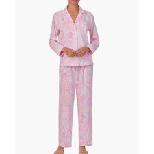 Lauren Ralph Lauren Womens Pink Paisley Pajama Set XL NWT LN92403 Cotton Viscose