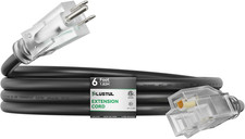 Outdoor Extension Cord 6FT, 12 Gauge Extension Cord with Lighted End, Heavy Duty