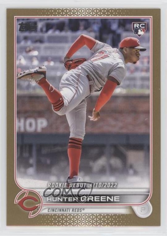 2022 Topps Update Debut Gold 382/2022 Hunter Greene #US267 Rookie RC 0ji1