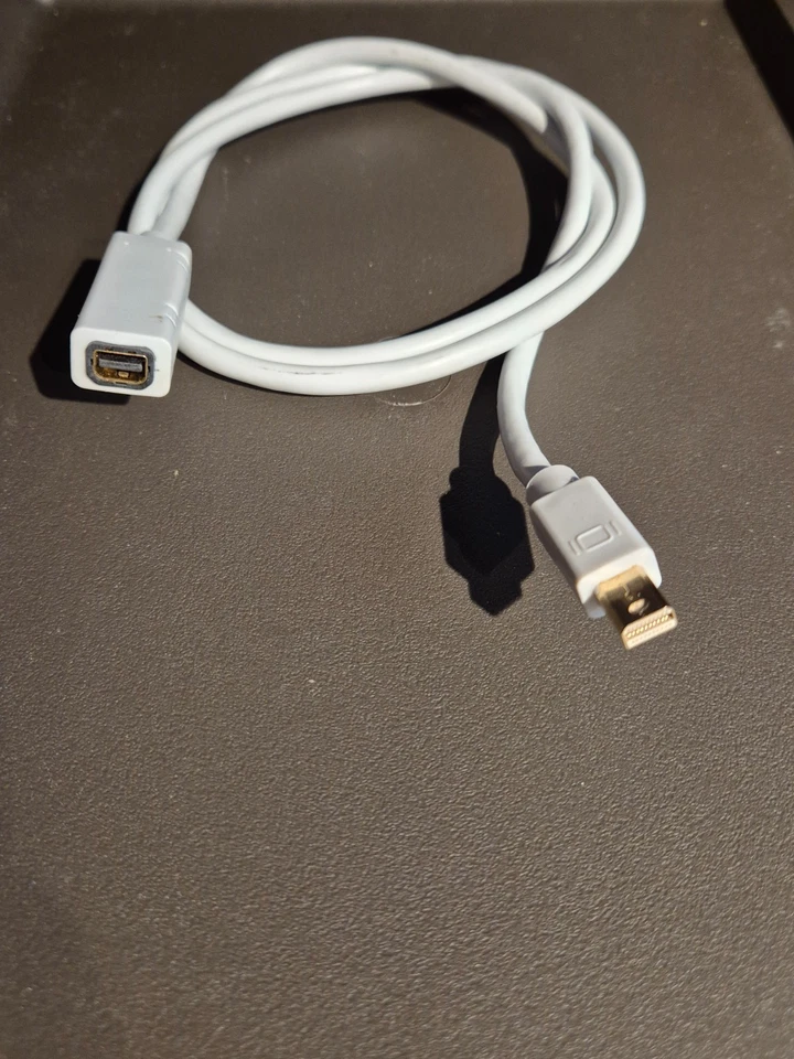 Mini-DisplayPort Verlängerungskabel, 1m, weiß für Monitore (siehe Foto)! - Bild 1 von 1