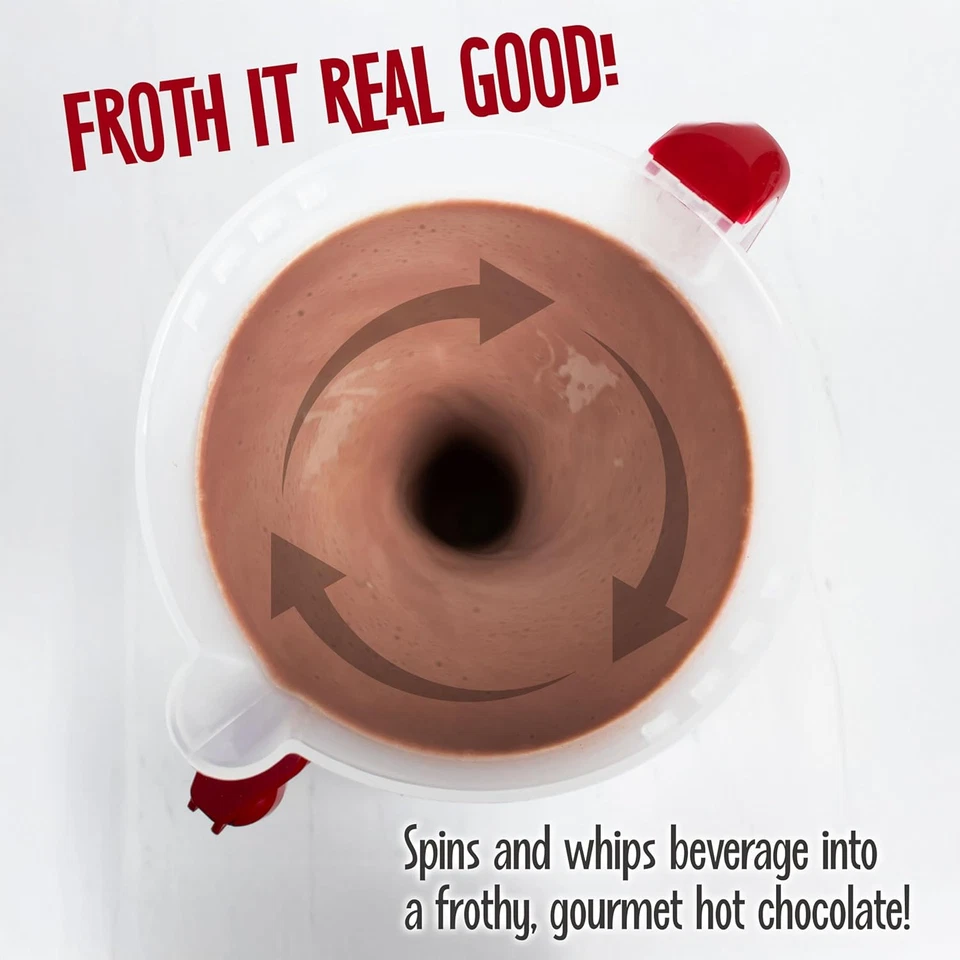 Retro Frother and Hot Chocolate Maker and Dispenser, 32 Oz, for Coffees, Lattes, - Image 4 of 4