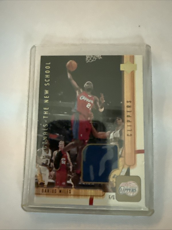DARIUS MILES CLIPPERS UD CERTIFIED AUTHENTIC GAME USED JERSEY BASKETBALL CARD