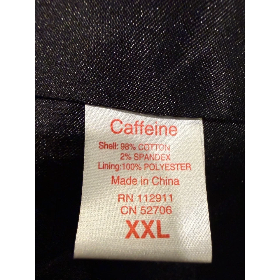 De Colección Caffiene NYC Y2K Hombres XXL Gótico Punk Alternativo Chaqueta De Gran Tamaño Tachuelas Largas Foto 4 de 4