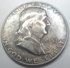 1952 S * Better Date ! SILVER Ben Franklin HALF DOLLAR * As Seen * USA FREE SHIP