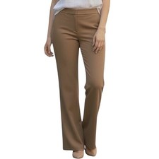 ELLE Dress Pants Womens 8 Tan Excellent Straight Leg Career Workwear Stretch