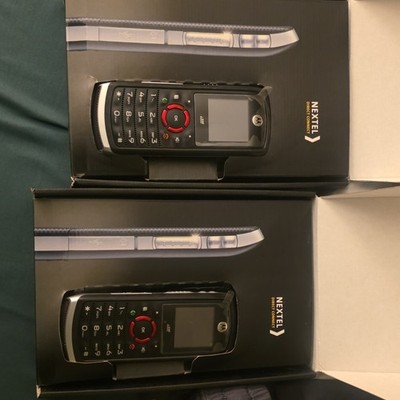 2 Motorola i335 Nextel Direct Connect Bar Cell Phones Black Silver- Accessories